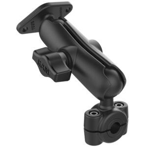 RAM Mount RAM&reg; Torque&trade; 3/8″ – 5/8″ Diameter Mini Rail Base w/ 1″ Ball, Medium Arm and Diamond Ball Base