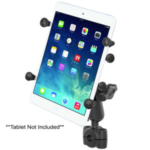 RAM Mount RAM&reg; Torque&trade; 3/8″ – 5/8″ Diameter Mini Rail Base with 1″ Ball, Medium Arm and X-Grip&reg; for 7-8″ Tablets
