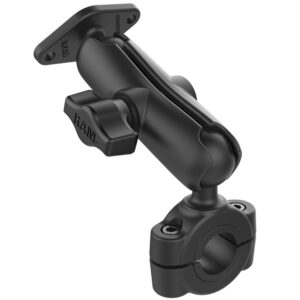RAM Mount RAM&reg; Torque&trade; 3/4″ – 1″ Diameter Handlebar/Rail Base with 1″ Ball, Medium Arm and Diamond Ball Base