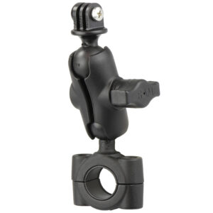 RAM Mount RAM&reg; Torque&trade; 3/4″ – 1″ Diameter Handlebar/Rail Base with 1″ Ball, SHORT Arm and GoPro&reg;/Action Camera Mount