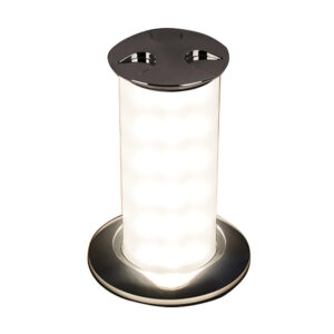 Quick Secret 6W Retractable Lamp w/Automatic Switch IP66 Mirrored Chrome Finish – Warm White LED