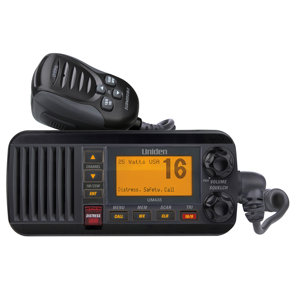 Uniden UM435 Fixed Mount VHF Radio – Black Uniden UM435 Fixed Mount VHF Radio – Black