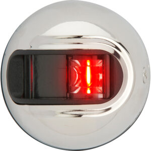 Attwood LightArmor Vertical Surface Mount Navigation Light – Port (red) – Stainless Steel – 2NM