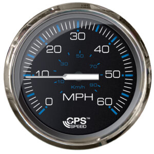 Faria Chesepeake Black 4″ Studded Speedometer – 60MPH (GPS)