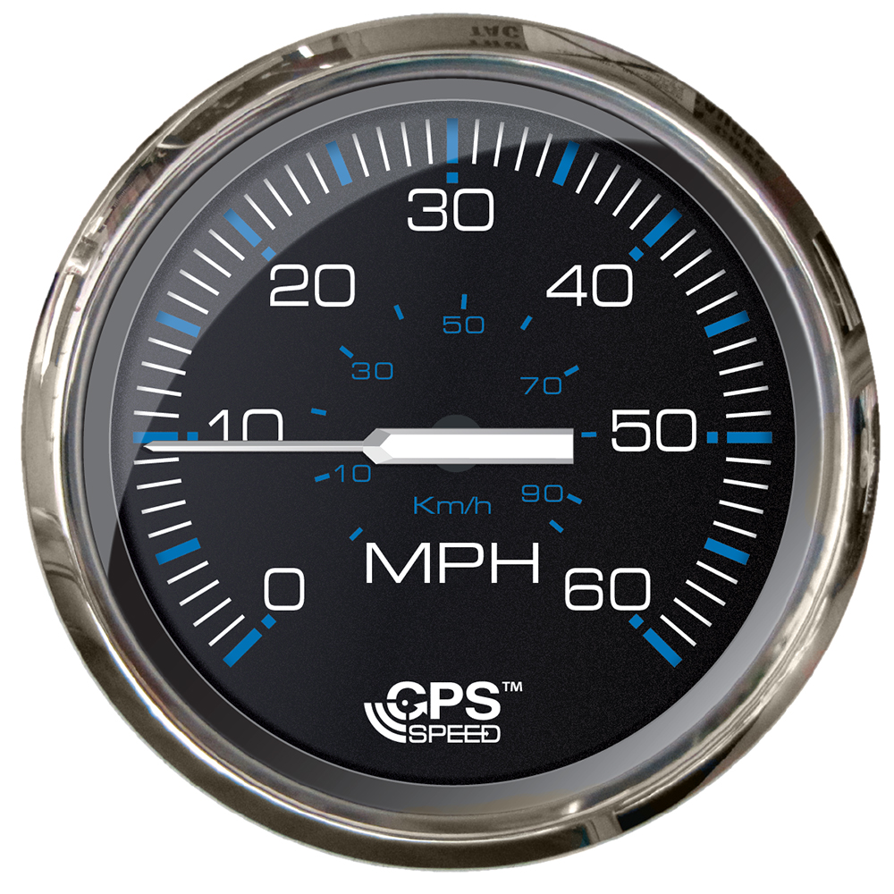 Faria Chesepeake Black 4″ Studded Speedometer – 60MPH (GPS) Faria Chesepeake Black 4″ Studded Speedometer – 60MPH (GPS)