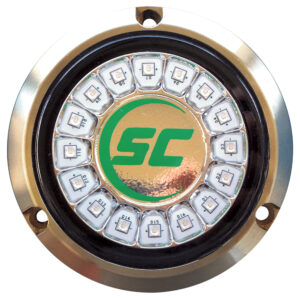 Shadow-Caster Aqua Green Single Color Underwater Light – 16 LEDs – Bronze