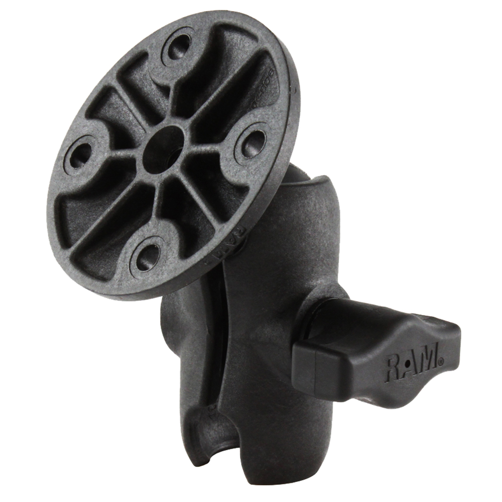 RAM Mount Composite 1″ Ball Short Length Double Socket Arm w/2.5″ Round Base Including AMPs Hole Pattern RAM Mount Composite 1″ Ball Short Length Double Socket Arm w/2.5″ Round Base Including AMPs Hole Pattern