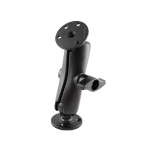 RAM Mount D Size 2.25″ Ball Mount w/2 – 3.68″ Round Plate & Medium Length Double Socket Arm