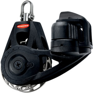 Ronstan Series 55 Ratchet Mount Orbit Block – Single Cleat Swivel – Auto