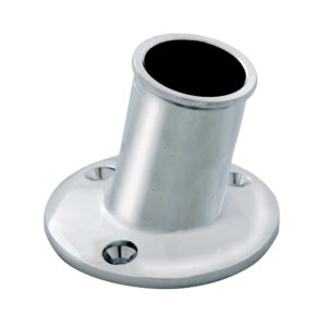 Whitecap Top-Mounted Flag Pole Socket CP/Brass – 1″ ID