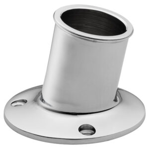 Whitecap Top-Mounted Flag Pole Socket – CP/Brass – 1-1/4″ ID