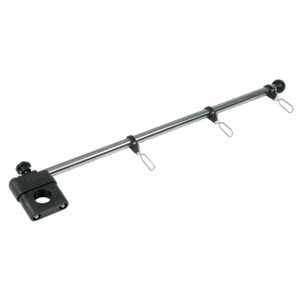 Whitecap 17″ Rail Mount Flag Pole – 1/2″ Diameter, Stainless Steel Staff Nylon Mount