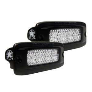 RIGID Industries SR-Q PRO Back Light Kit – Flush Mount Diffused – Pair – Black