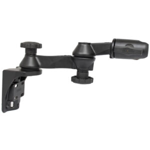 RAM Mount Vertical Mounting Base w/Double 6″ Swing Arm & Swivel Single Socket f/1.5″ Balls