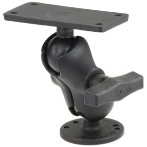 RAM Mount 1.5″ Ball Mount w/2.5″ Round Base, Short Arm & 2″ x 4″ Plate f/Humminbird Helix 7 Only