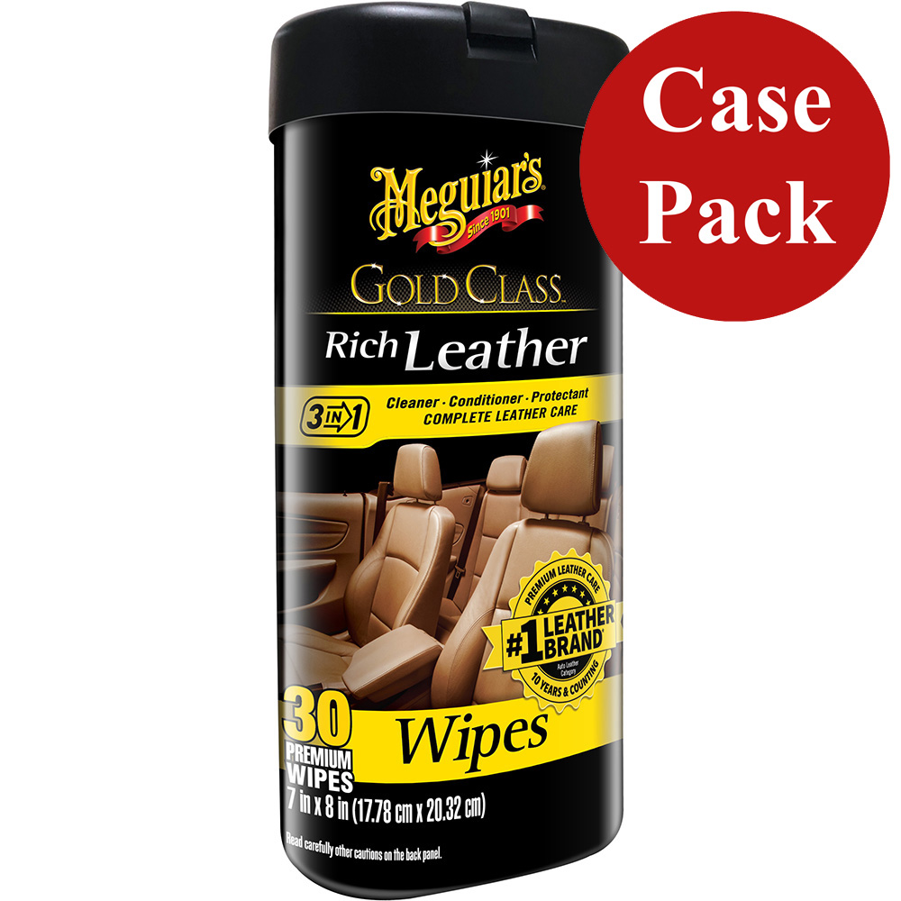 Meguiar's Gold Class™ Rich Leather Cleaner & Conditioner Wipes *Case of 6* Meguiar's Gold Class™ Rich Leather Cleaner & Conditioner Wipes *Case of 6*