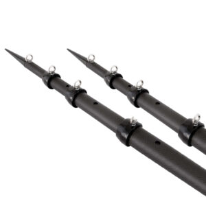 Tigress XD 3k Carbon Fiber Telescoping Outrigger Poles – 18 feet – Matte Black/ Black – Pair