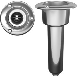 Mate Series Stainless Steel 0&deg; Rod & Cup Holder – Drain – Round Top