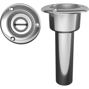 Mate Series Stainless Steel 0&deg; Rod & Cup Holder – Open – Round Top