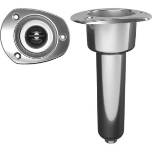 Mate Series Stainless Steel 0&deg; Rod & Cup Holder – Drain – Oval Top