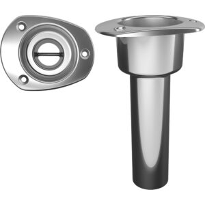 Mate Series Stainless Steel 0&deg; Rod & Cup Holder – Open – Oval Top