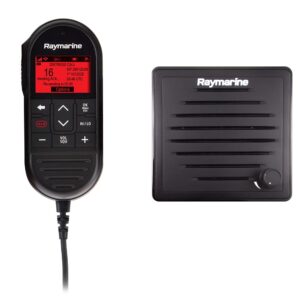 Raymarine Ray90 Wired Second Station Kit w/Passive Speaker, RayMic Wired Handset & RayMic Extension Cable – 10M