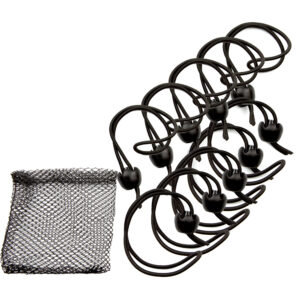 Whitecap Jaw Bungee – 12″ Elastic Cord w/1″ Jaw Ball – 10-Pack