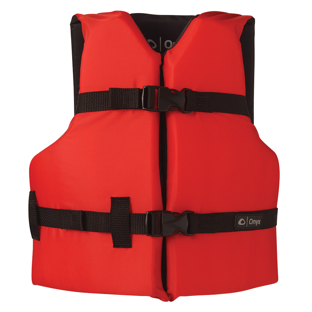 Onyx Nylon General Purpose Life Jacket – Youth 50-90lbs – Red Onyx Nylon General Purpose Life Jacket – Youth 50-90lbs – Red