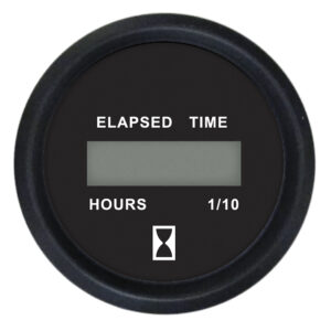 Faria Euro Black 2″ Digital Hourmeter Gauge