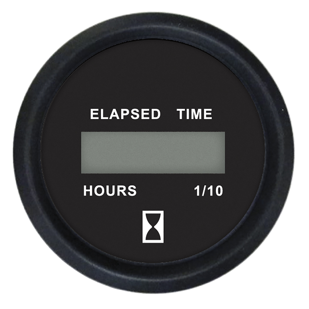 Faria Euro Black 2″ Digital Hourmeter Gauge Faria Euro Black 2″ Digital Hourmeter Gauge