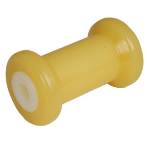 C.E. Smith Spool Roller 5″ – 5/8″ ID – Gold TPR w/Bushing White Solid