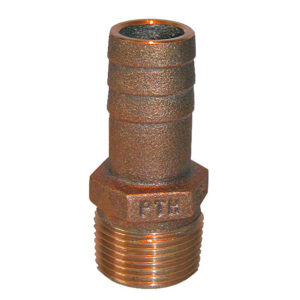GROCO 1-1/4″ NPT x 1-1/8″ ID Bronze Pipe to Hose Straight Fitting
