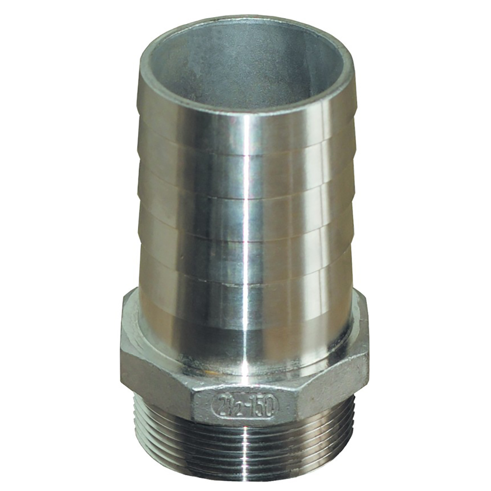 GROCO 2″” NPT x 2″ ID Stainless Steel Pipe to Hose Straight Fitting GROCO 2″” NPT x 2″ ID Stainless Steel Pipe to Hose Straight Fitting