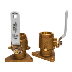 GROCO 1-1/4″ Bronze Tri-Flanged Ball Valve/Seacock