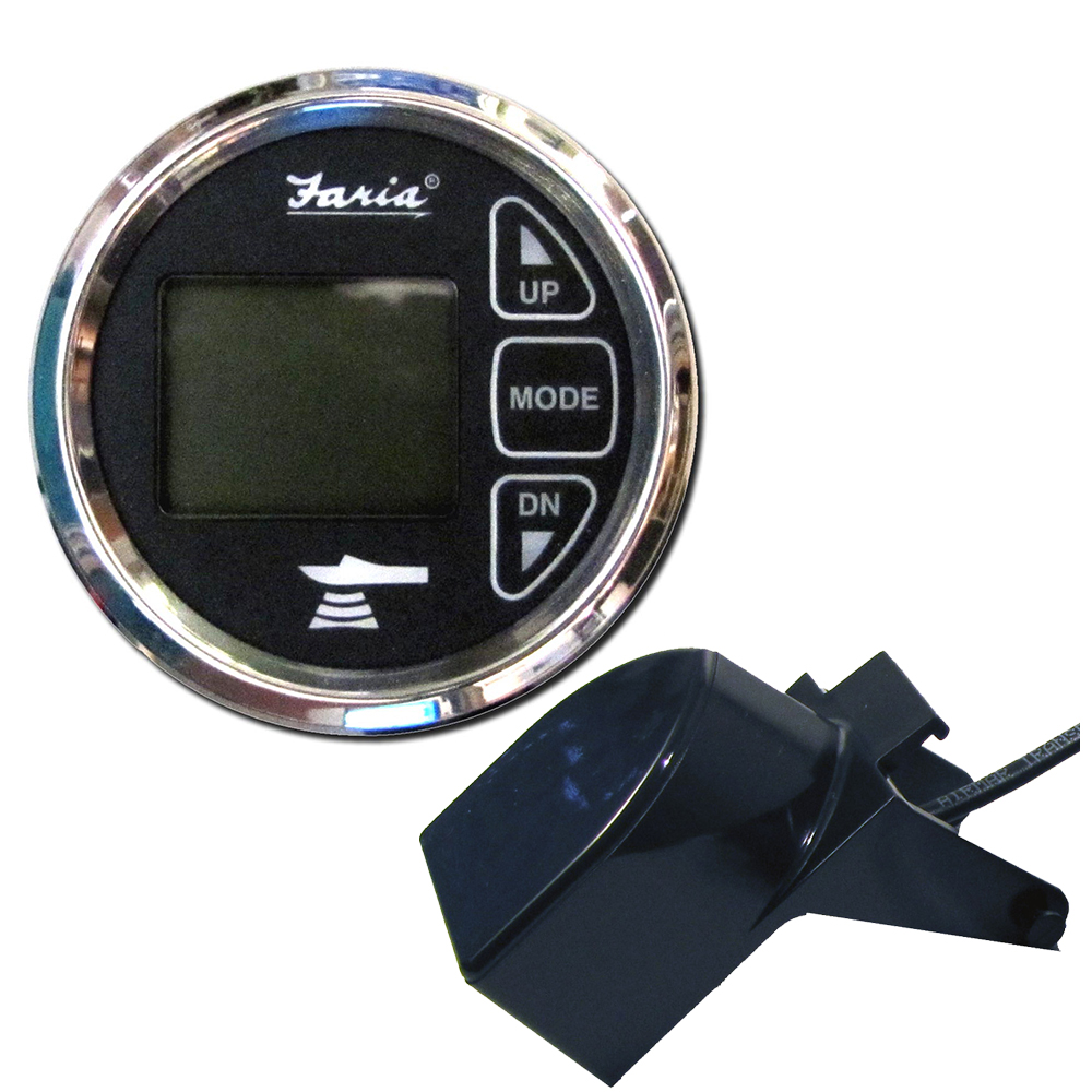 Faria Chesapeake Black 2″ Dual Depth & Temp Sounder w/Transom Mount Transducer Faria Chesapeake Black 2″ Dual Depth & Temp Sounder w/Transom Mount Transducer