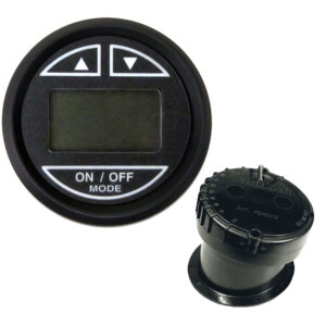 Faria Euro Black 2″ Depth Sounder w/In-Hull Transducer