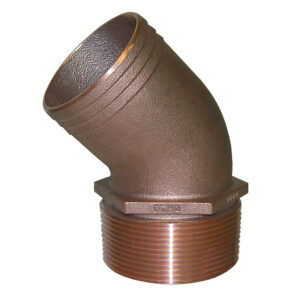 GROCO 2-1/2″ NPT Bronze 45 Degree Pipe to 2-1/2″ Hose