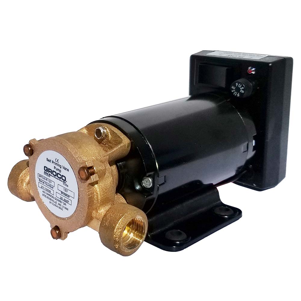 GROCO Heavy Duty Positive Displacement Reversing Vane Pump – 12V GROCO Heavy Duty Positive Displacement Reversing Vane Pump – 12V