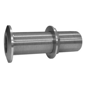 GROCO 1-1/2″ Stainless Steel Extra Long Thru-Hull Fitting w/Nut