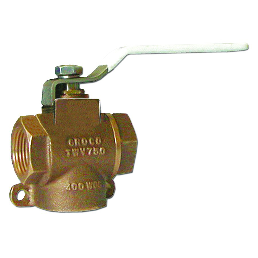 GROCO 3/4″ NPT Bronze 3-Way Valve GROCO 3/4″ NPT Bronze 3-Way Valve