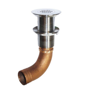 GROCO 1-1/4″ Hose Barb Stainless 45 Degree Deck Drain