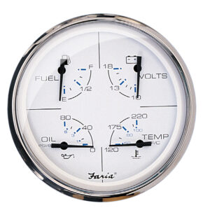 Faria Chesapeake White SS 5″ Multifunction Gauge