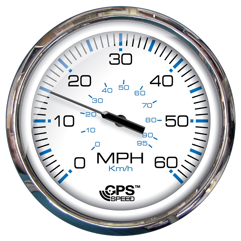 Faria Chesapeake White SS 5″ Speedometer – 60 MPH (GPS)(Studded) Faria Chesapeake White SS 5″ Speedometer – 60 MPH (GPS)(Studded)