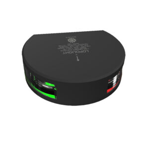 Lopolight Series 101-004 Starboard & Port Side Light – 1NM – Vertical Mount – Green/Red – Black Housing