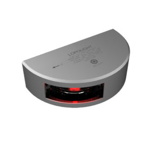 Lopolight Series 301-002 – Port Sidelight – 2NM – Vertical Mount – Red – Silver Housing