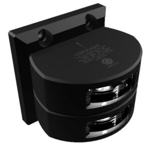 Lopolight Series 301-006 – Double Stacked Stern Light – 2NM – Vertical Mount – White – Black Housing