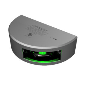 Lopolight Series 301-101 – Starboard Sideight – 3NM – Vertical Mount – Green – Silver Housing