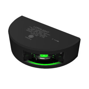 Lopolight Series 301-101 – Starboard Sideight – 3NM – Vertical Mount – Green – Black Housing