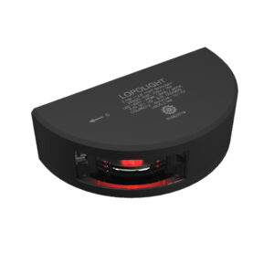 Lopolight Series 301-102 – Port Sidelight – Vertical Mount – 3NM – Red – Black Housing