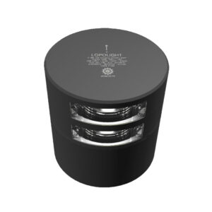 Lopolight Series 301-106 – Double Stacked Stern Light – 3NM – Horizontal Mount – White – Black Housing